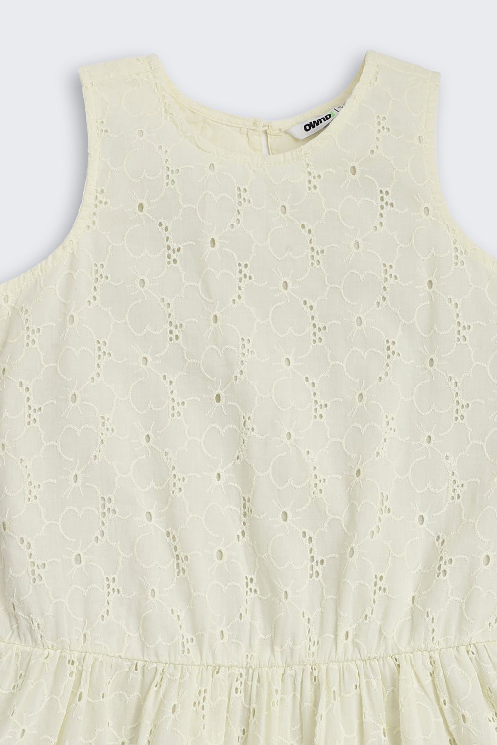 Yellow Embroidered Regular Fit Dress