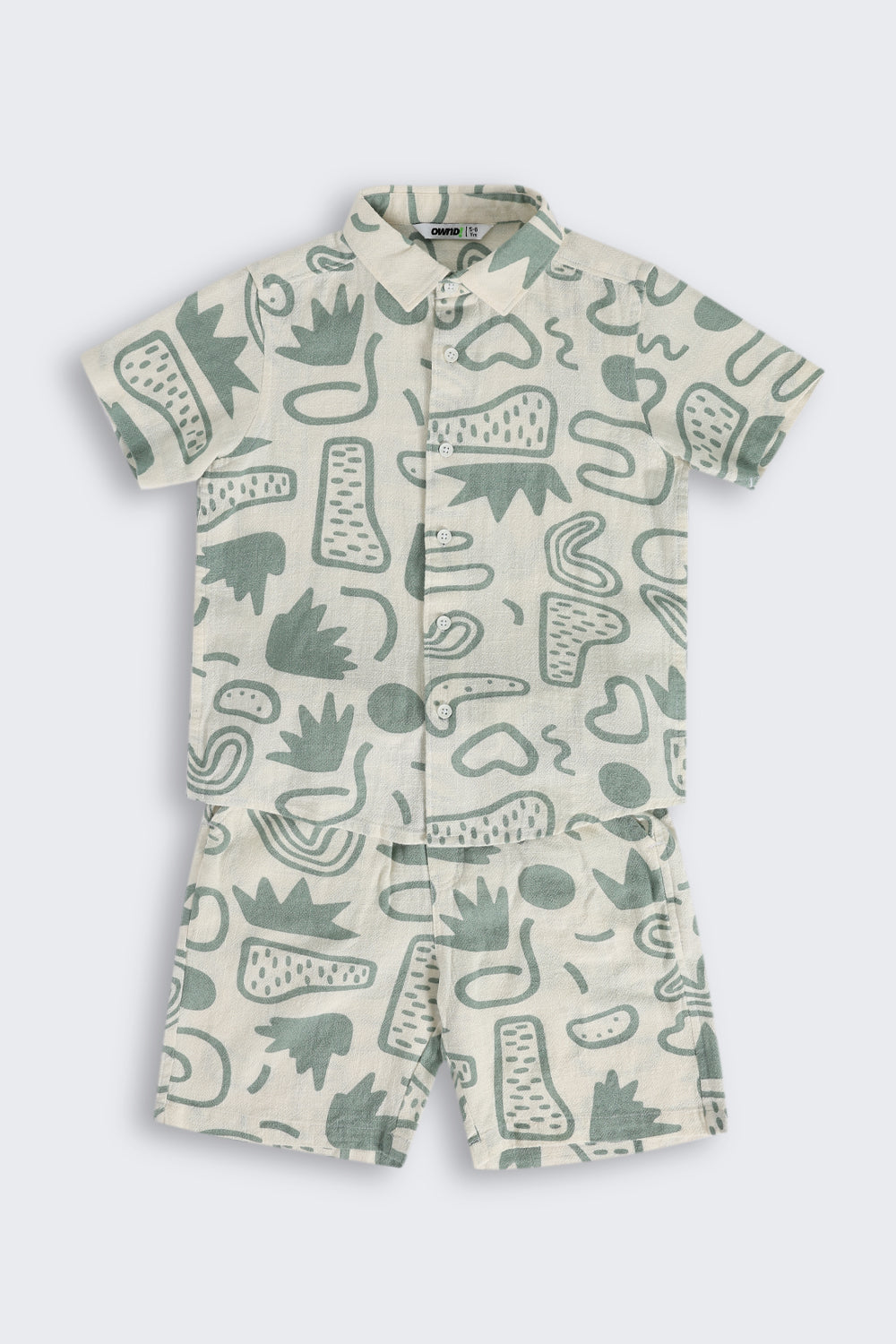 Green Cotton Regular Fit Co-ord Set