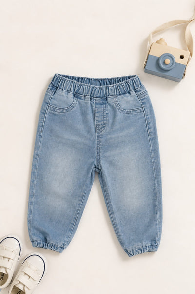 Blue Loose Fit Jeans With 4 Pocket