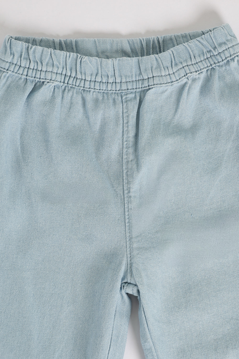 Light Blue Embroidered Rinse Wash Loose Fit Jeans