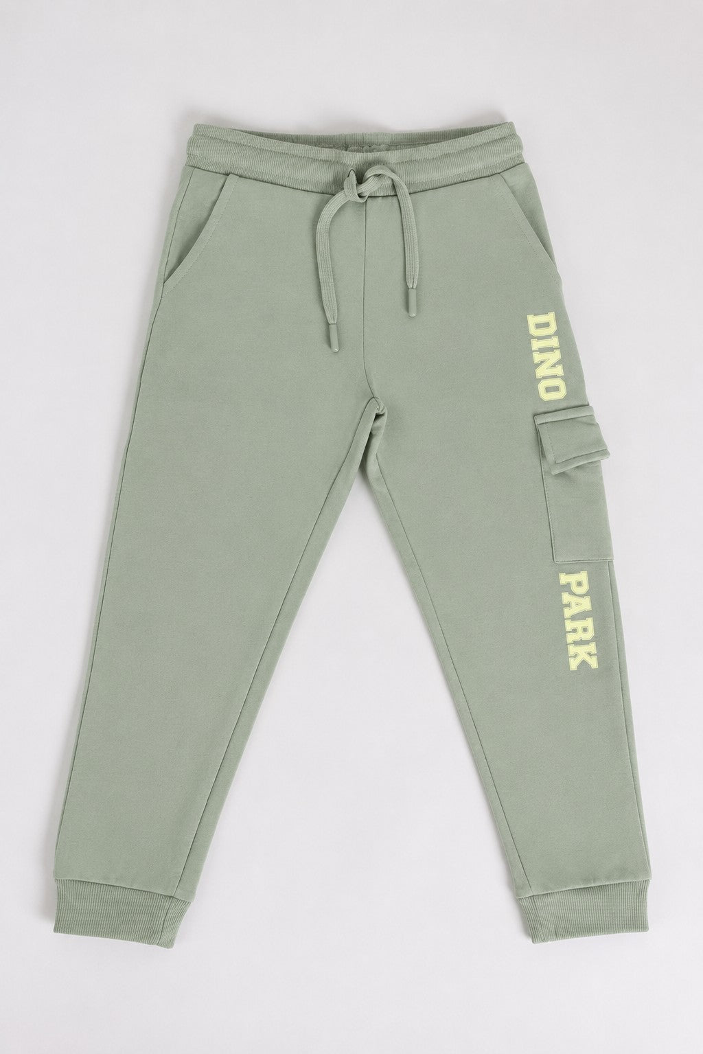 Green Typographic Regular Fit Jogger With 3 Pocket