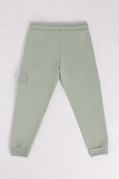 Green Typographic Regular Fit Jogger With 3 Pocket