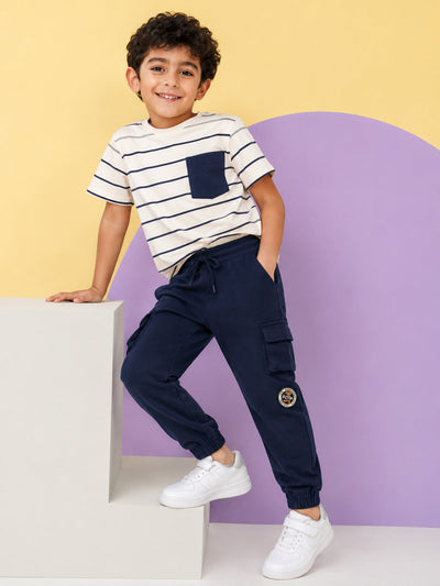 Navy Regular Fit Jogger With 3 Pocket