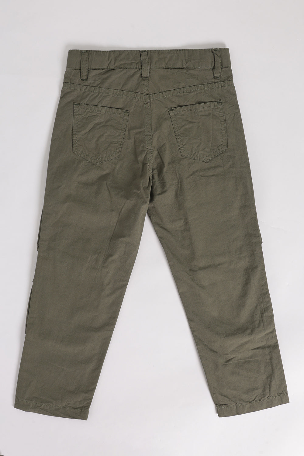 Olive Jogger Fit Cargo Trouser With 8 Pocket