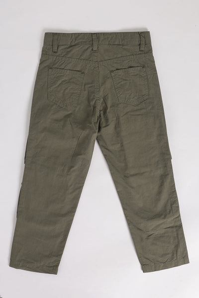 Olive Jogger Fit Cargo Trouser With 8 Pocket