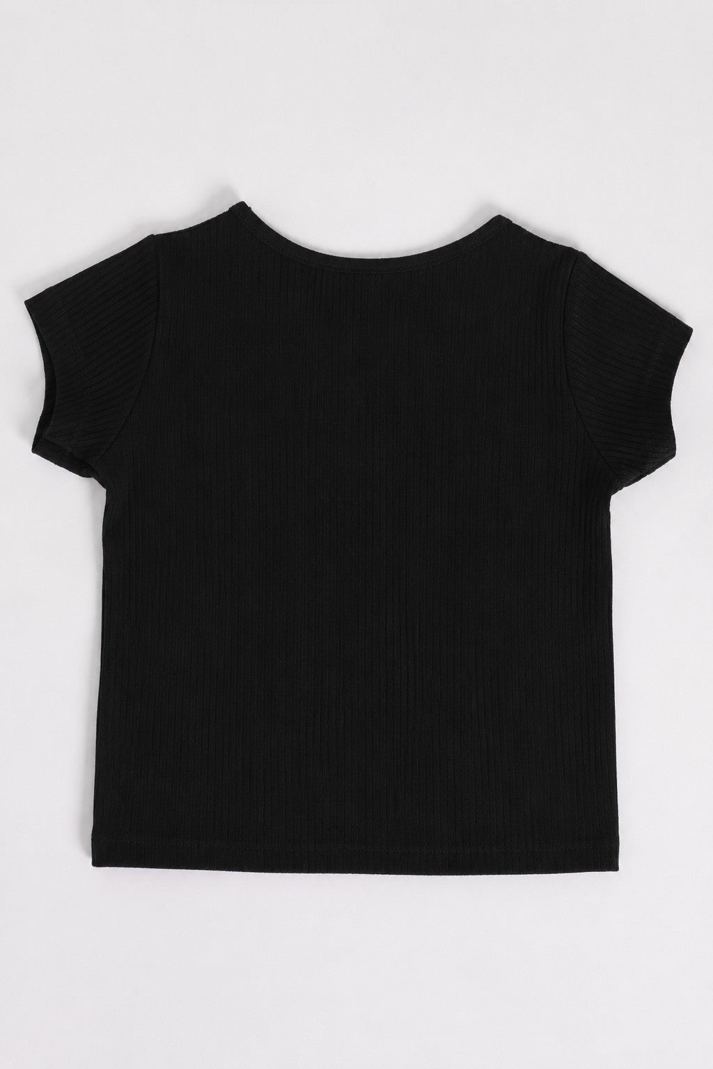 Black Cotton Regular Fit T-Shirt