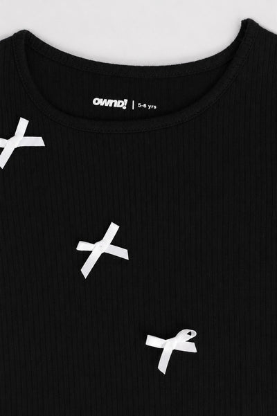 Black Cotton Regular Fit T-Shirt