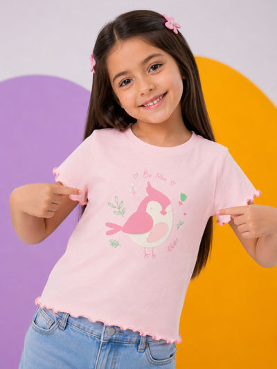 Pink Graphic Regular Fit T-Shirt