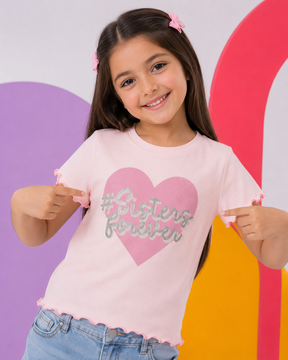 Pink Heart Regular Fit T-Shirt