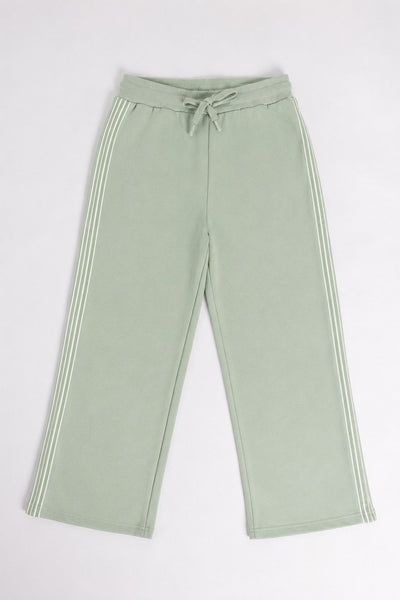 Green Mid Rise Straight Fit Jogger