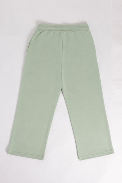 Green Mid Rise Straight Fit Jogger