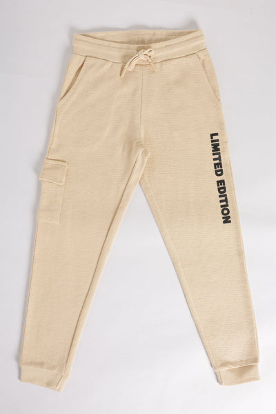 Beige Regular Fit Jogger With 3 Pocket