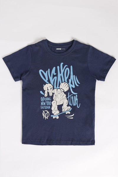 Navy Graphic Regular Fit T-Shirt