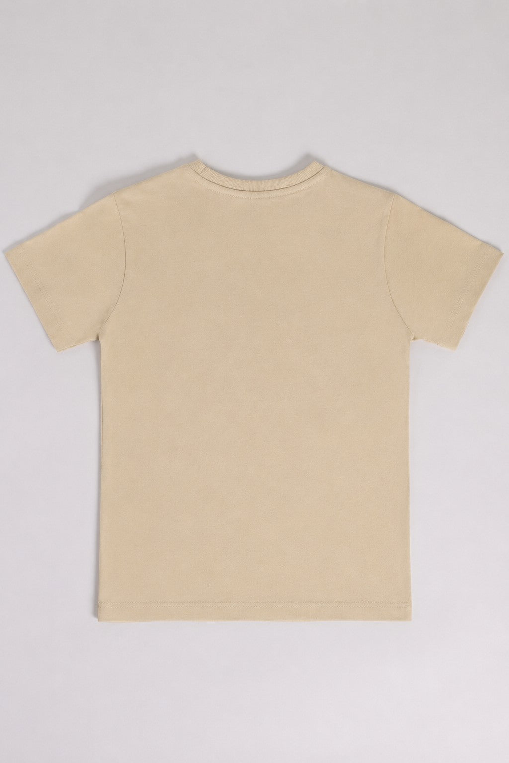 Beige Cartoon Regular Fit T-Shirt