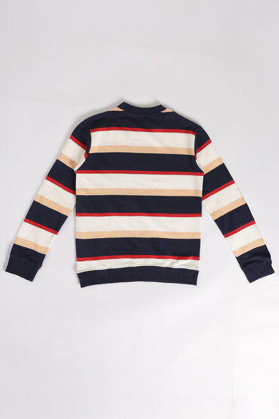 Multi Coloured Stripes Regular Fit Sweatshirt