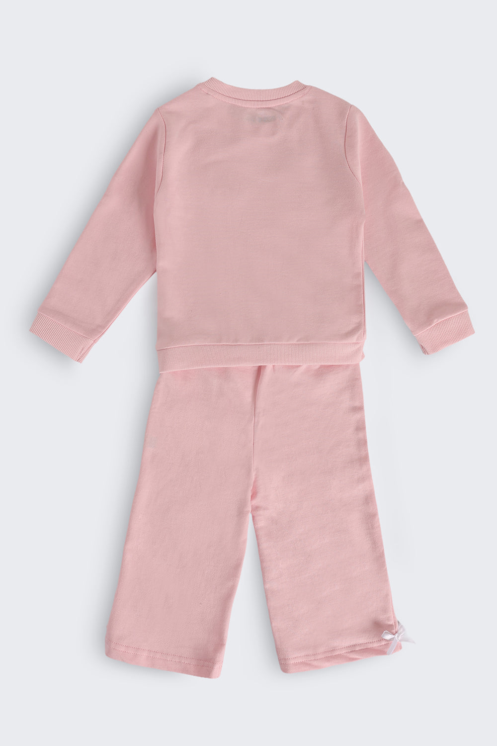 Infant Girls Pink Cotton Regular Fit Co Ord Set