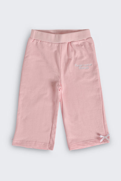 Infant Girls Pink Cotton Regular Fit Co Ord Set