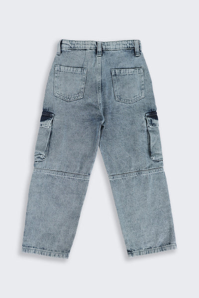 Boys Light Blue Regular Fit Jeans With 6 Pocket
