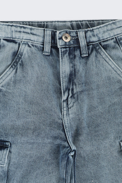Boys Light Blue Regular Fit Jeans With 6 Pocket