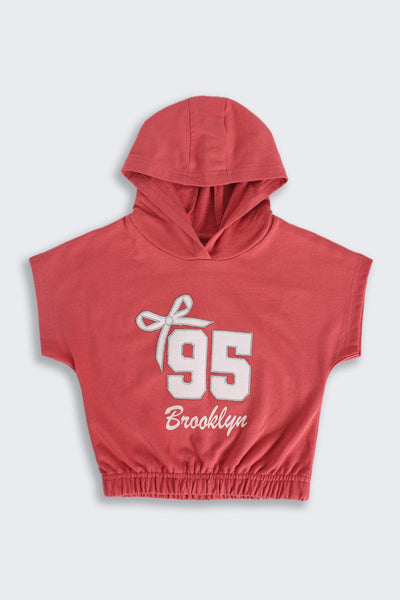 Girls Coral Cotton Regular Fit T-Shirt