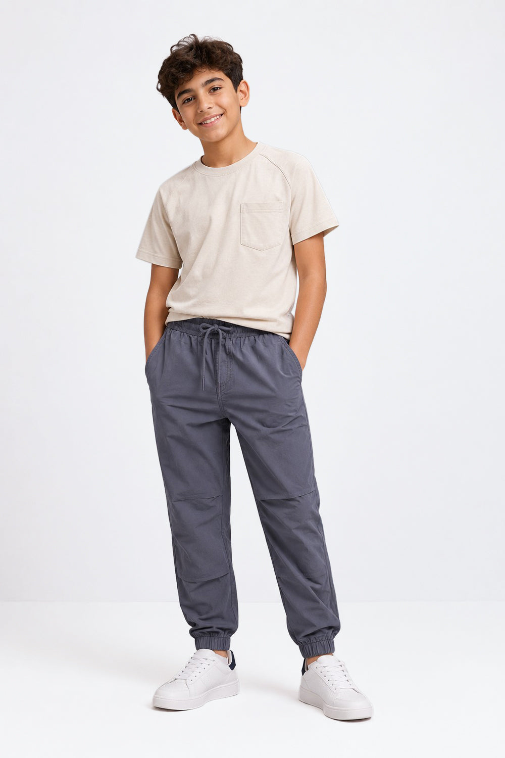 Tweens Boys Grey Denim Joggers