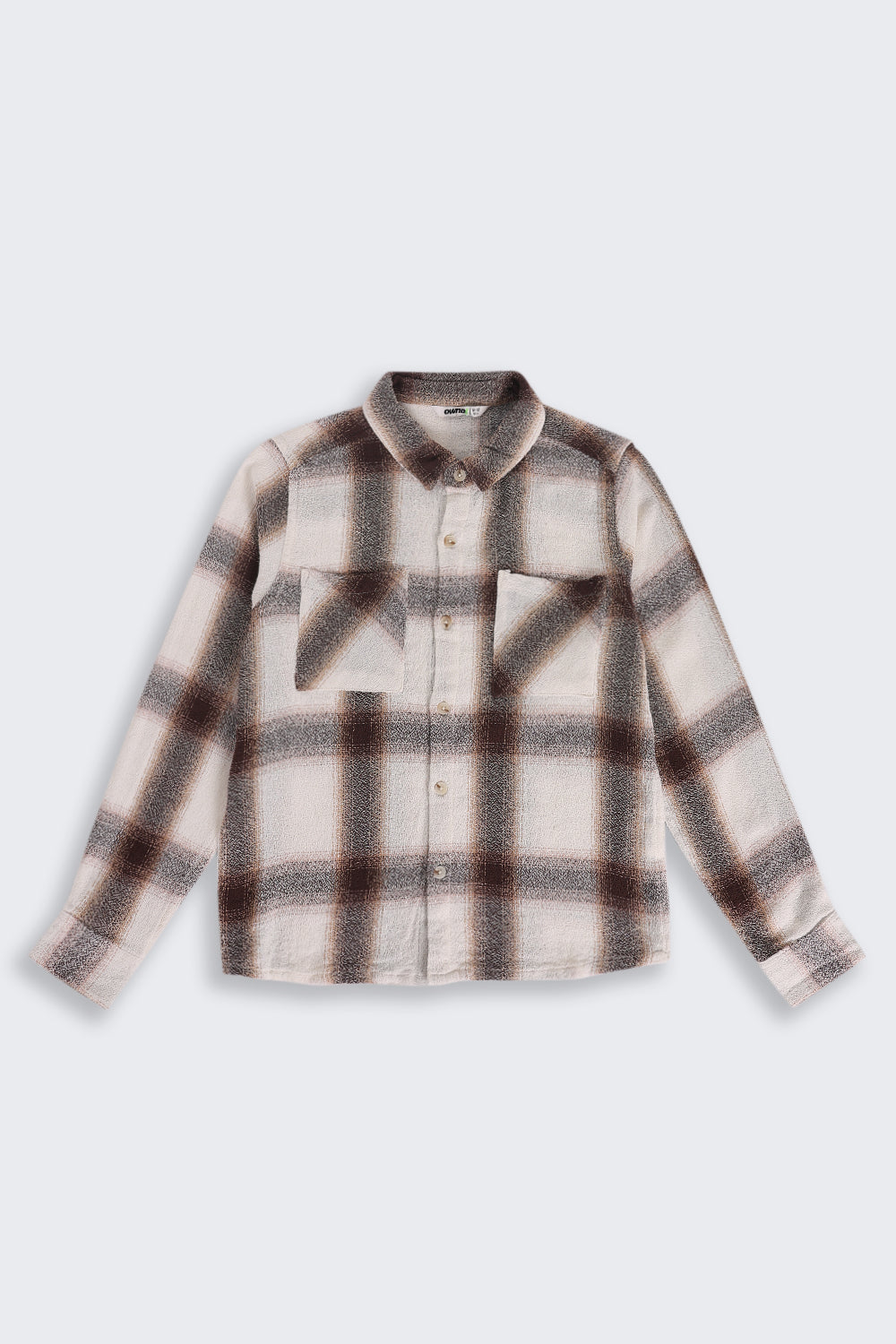 Tweens Boys Brown Cotton Regular Fit Shirt