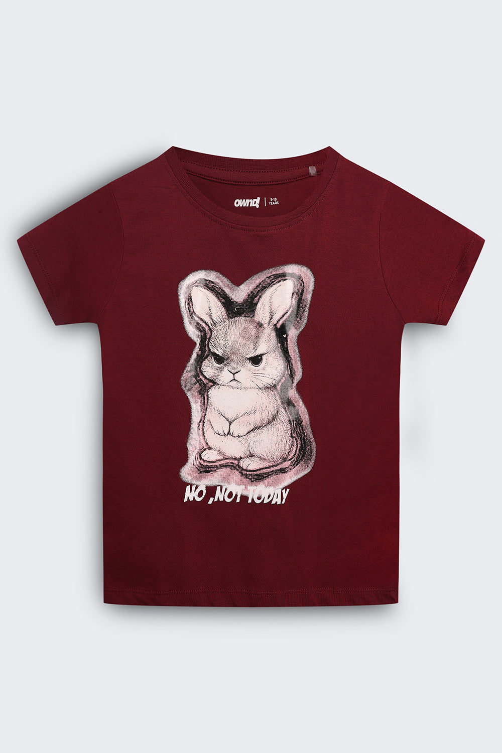 Tweens Girls Maroon Graphic Regular Fit T-Shirt