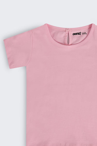 Blue Wear Regular Fit Dungaree and T-Shirt For Infant Girls