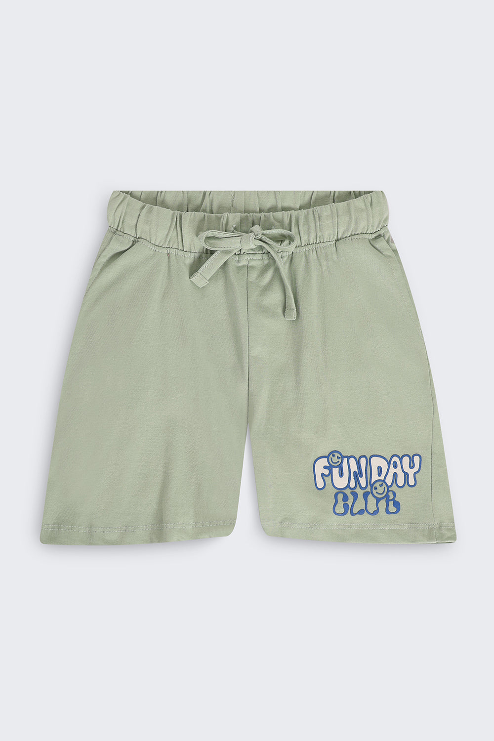 Green Regular Fit Shorts With 2 Pocket For Boys