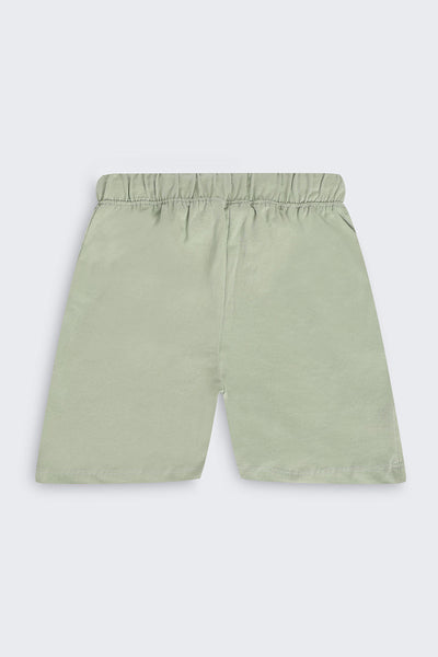 Green Regular Fit Shorts With 2 Pocket For Boys