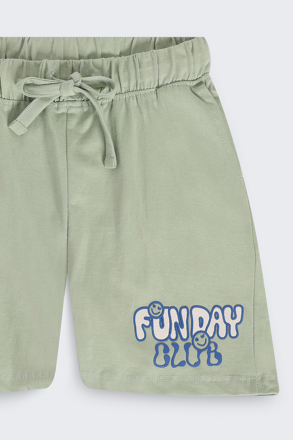 Green Regular Fit Shorts With 2 Pocket For Boys