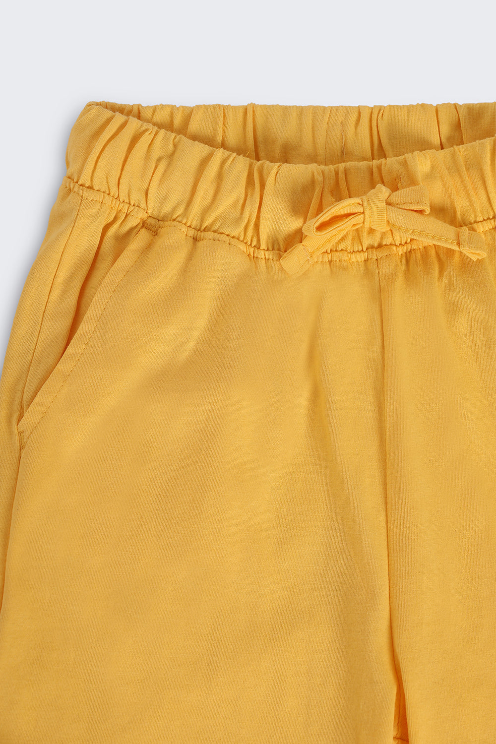 Yellow Regular Fit Shorts With 2 Pocket For Boys