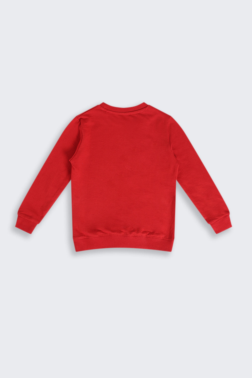 Red Graphic Regular Fit Sweatshirt For Boys