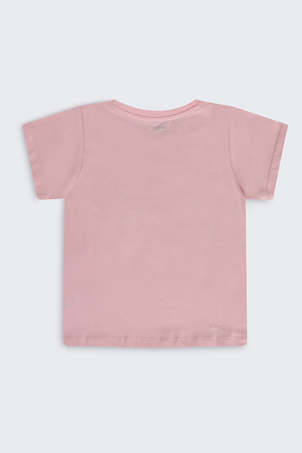 Pink Floral Regular Fit T-Shirt For Girls