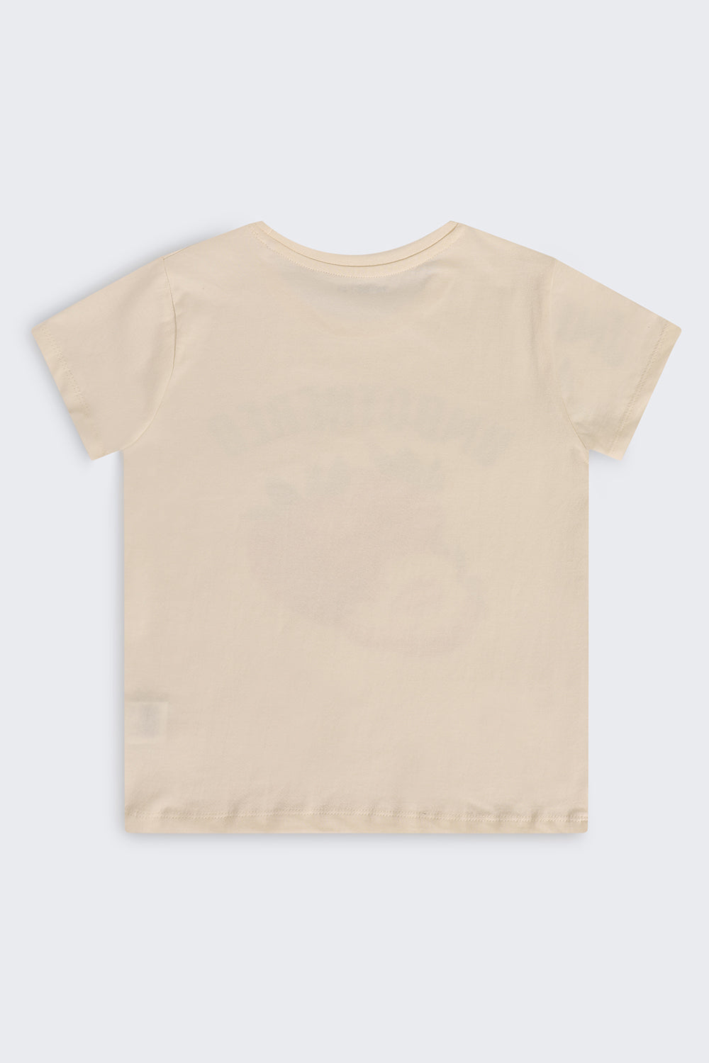 Off White Graphic Regular Fit T-Shirt For Tweens Girls