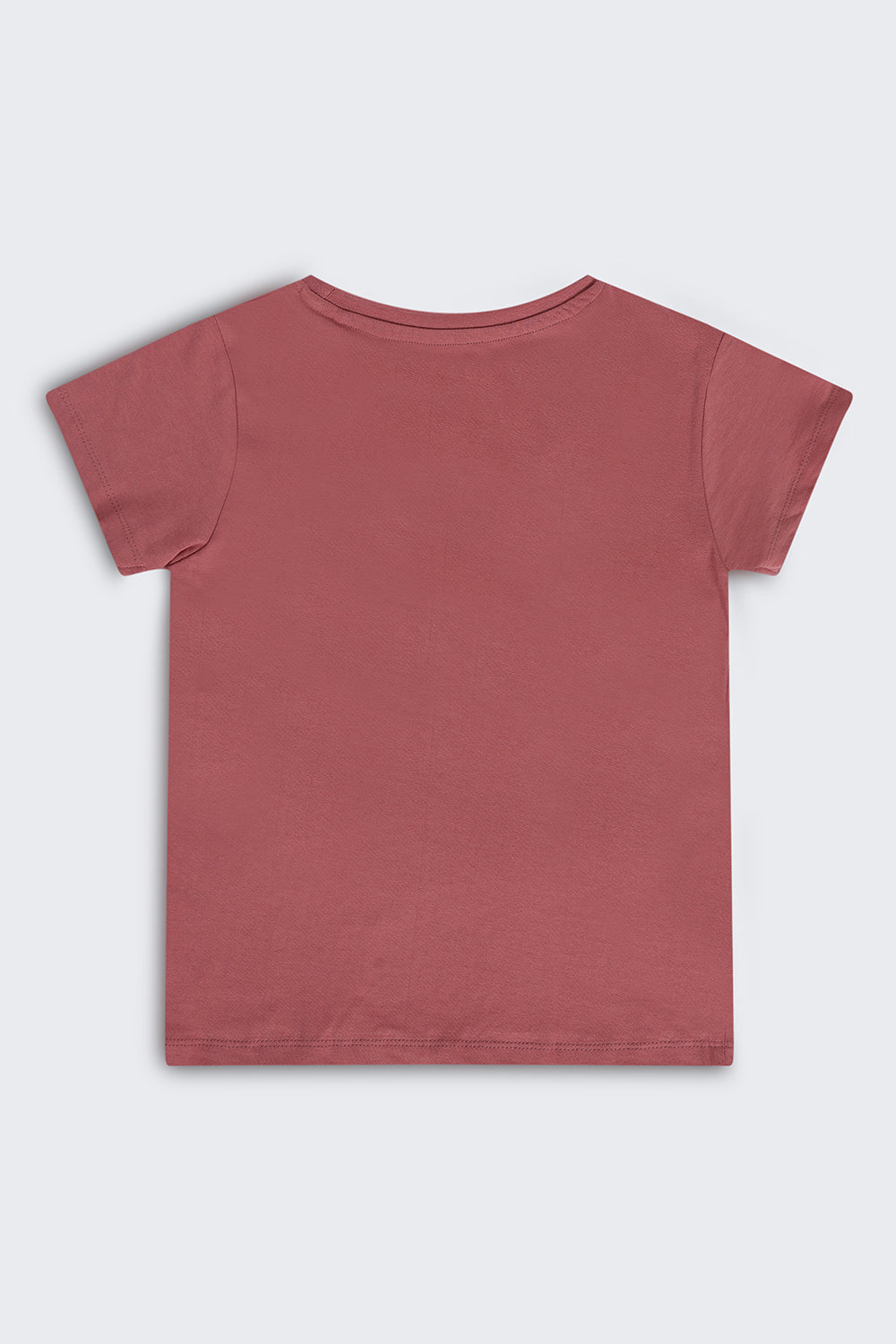 Mauve Graphic Regular Fit T-Shirt For Tweens Girls