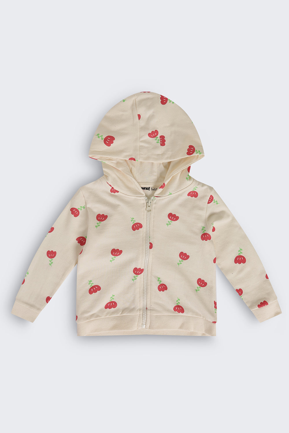 Infant Girls Regular Fit Beige Floral Co-ord Set