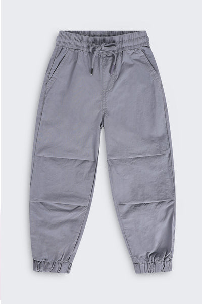 Boys Jogger Fit Grey Solid Jogger