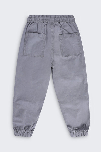 Boys Jogger Fit Grey Solid Jogger