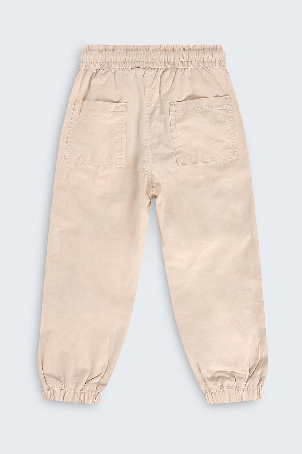 Boys Jogger Fit Beige Solid Jogger