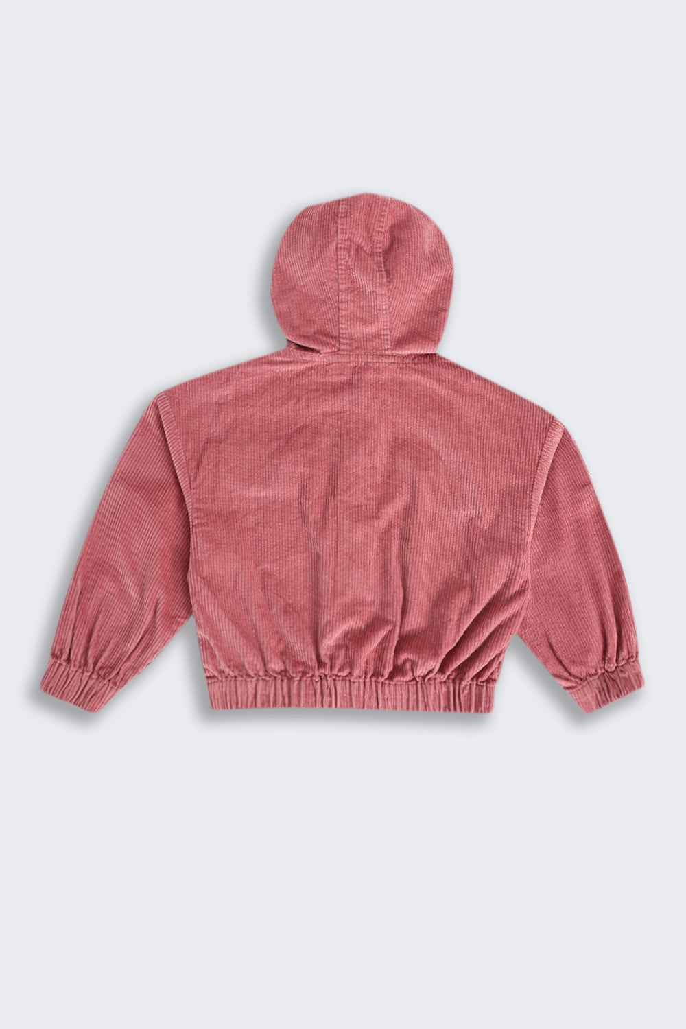 Girls Boxy Fit Pink Textured Jacket