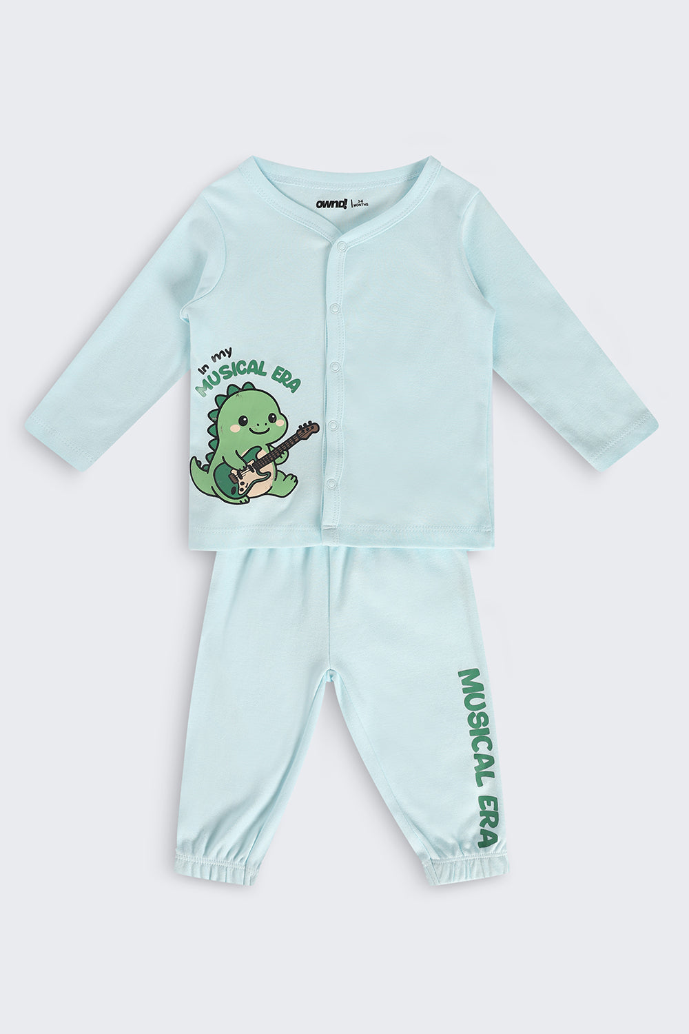 Infant Boys Regular Fit Light Blue Graphic Co-ord Set