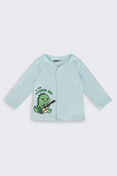 Infant Boys Regular Fit Light Blue Graphic Co-ord Set