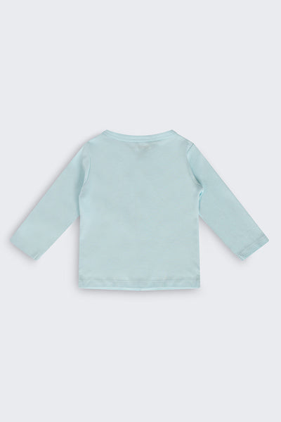 Infant Boys Regular Fit Light Blue Graphic Co-ord Set