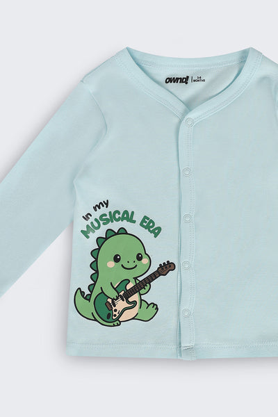 Infant Boys Regular Fit Light Blue Graphic Co-ord Set