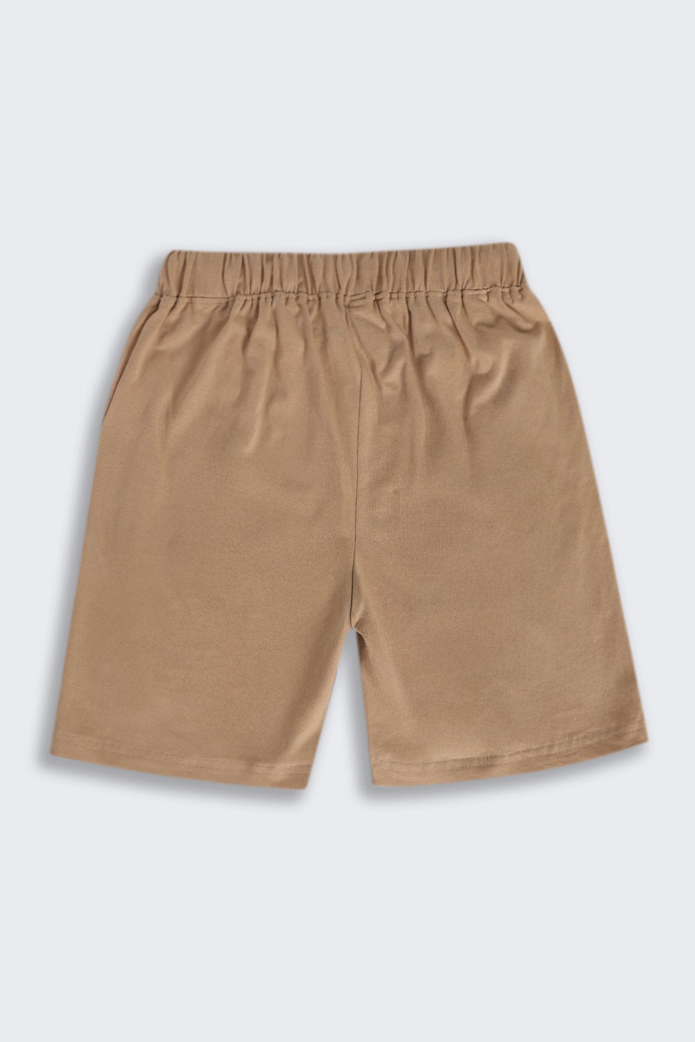 Tweens Boys Regular Fit Beige Placement Design Shorts