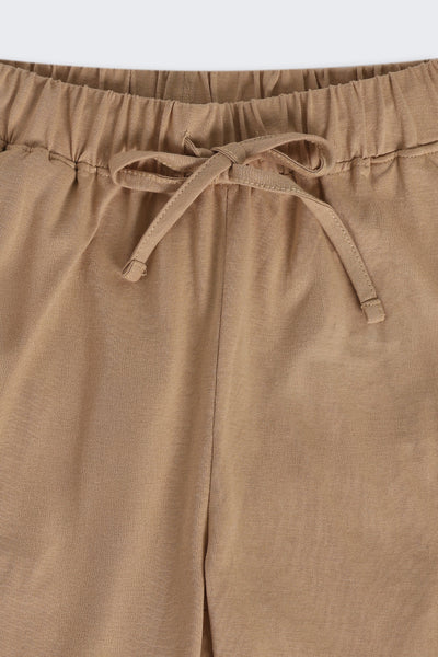 Tweens Boys Regular Fit Beige Placement Design Shorts
