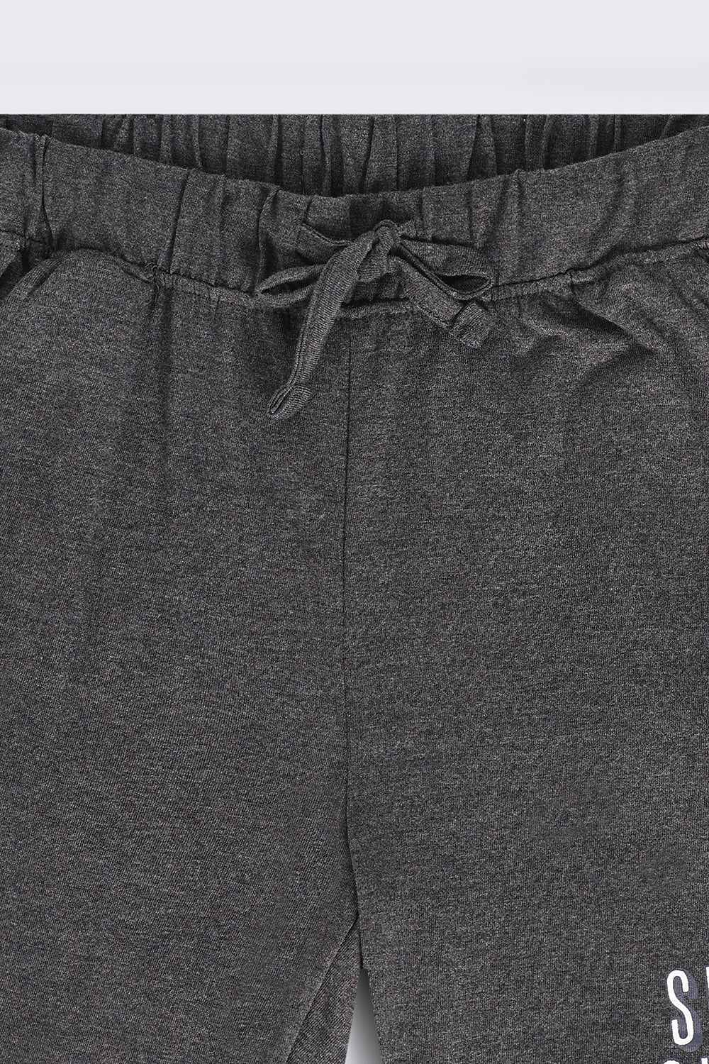 Tweens Boys Regular Fit Grey Placement Design Shorts