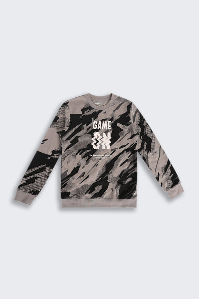 Tweens Boys Regular Fit Grey Tie-Dye Sweatshirt