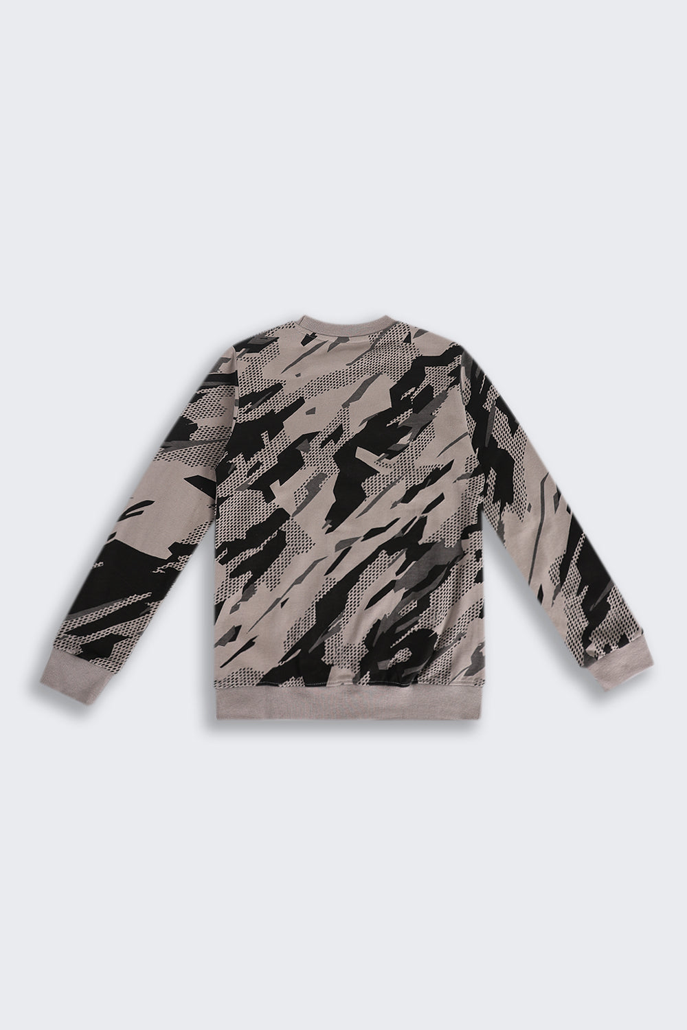 Tweens Boys Regular Fit Grey Tie-Dye Sweatshirt